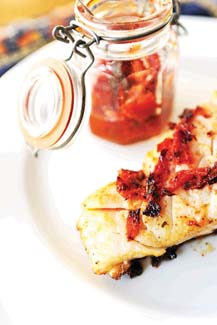 Hake Seared in a Sun-dried Tomato Tapenade by Clodagh McKenna